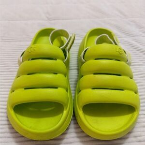 UGG Kids Neon Green Sandals
